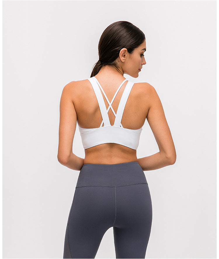 Luxury Women's Cross-Back Fitness Bra