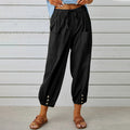 Chic Wide Leg Cotton Trousers