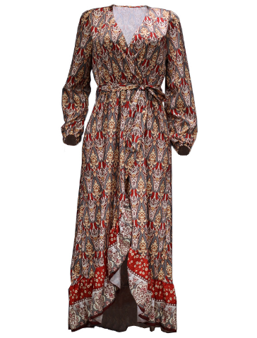 Fashionista V-neck Long Sleeve Dress