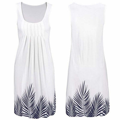 Summer Sleeveless Pleated Dress