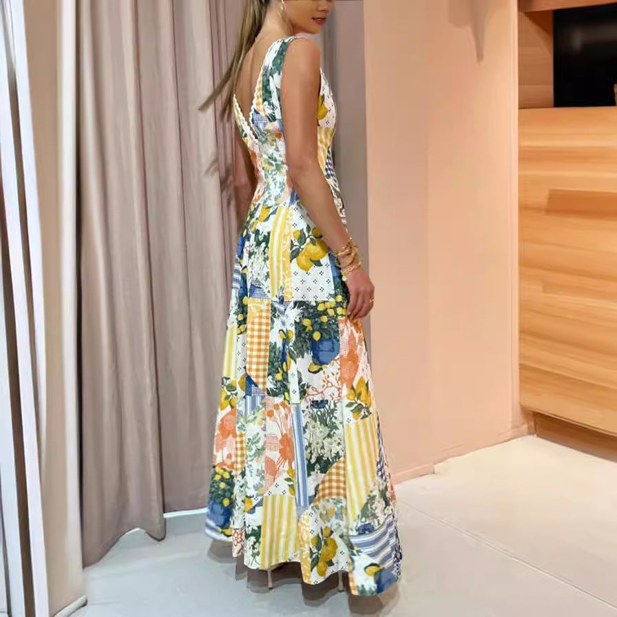 Summer Casual Sleeveless Floral Dress