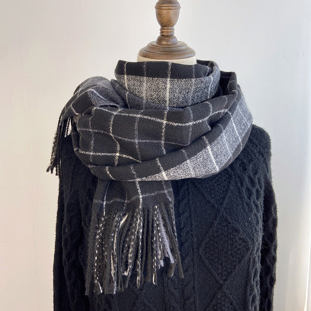 Autumn Chic Plaid Scarf Wrap