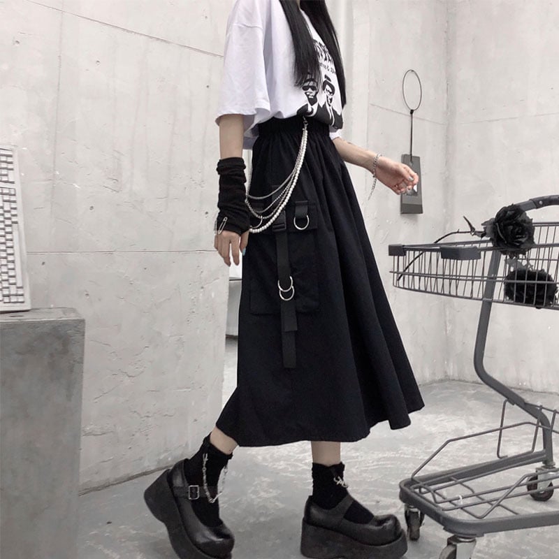 Classic Autumn A-Line Midi Skirt