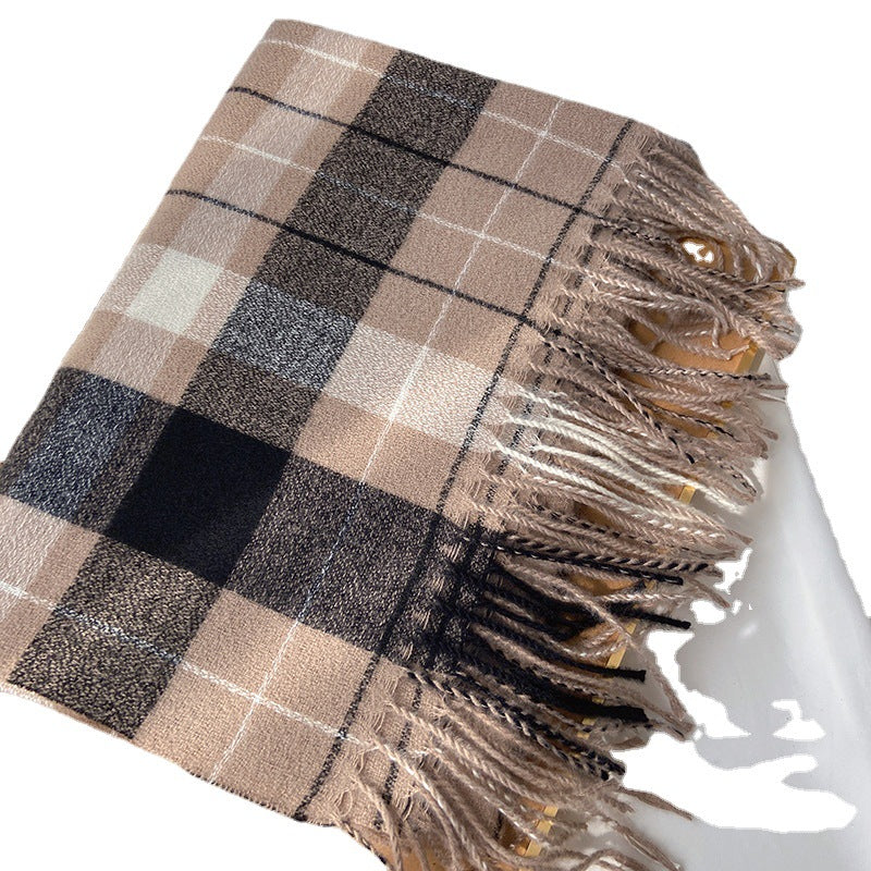 Autumn Chic Plaid Scarf Wrap
