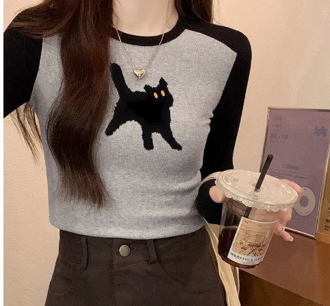 Casual Kitty Long-Sleeve Tee