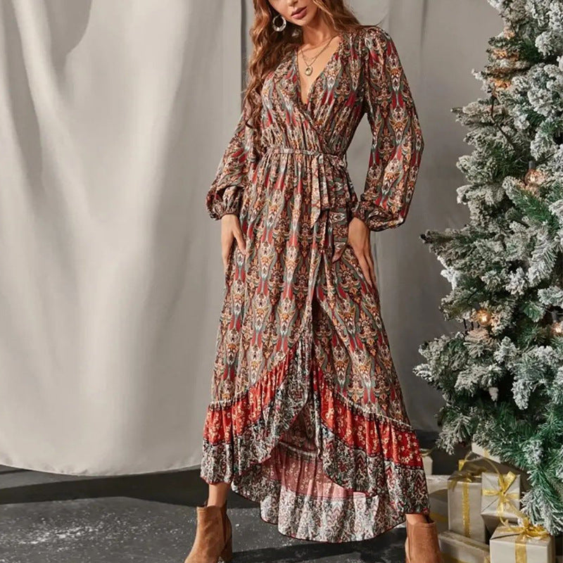 Fashionista V-neck Long Sleeve Dress