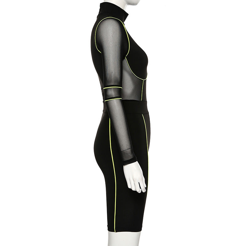 Comfort Fit Mesh Workout Onesie