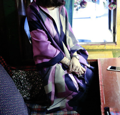 Velvet Plaid Convertible Scarf Shawl