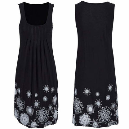 Summer Sleeveless Pleated Dress