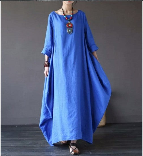 Classic Long Dress in Solid Colors