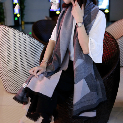 Velvet Plaid Convertible Scarf Shawl