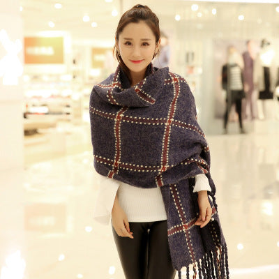 Trendy Tassel Faux Rabbit Scarf - Colorful & Cozy