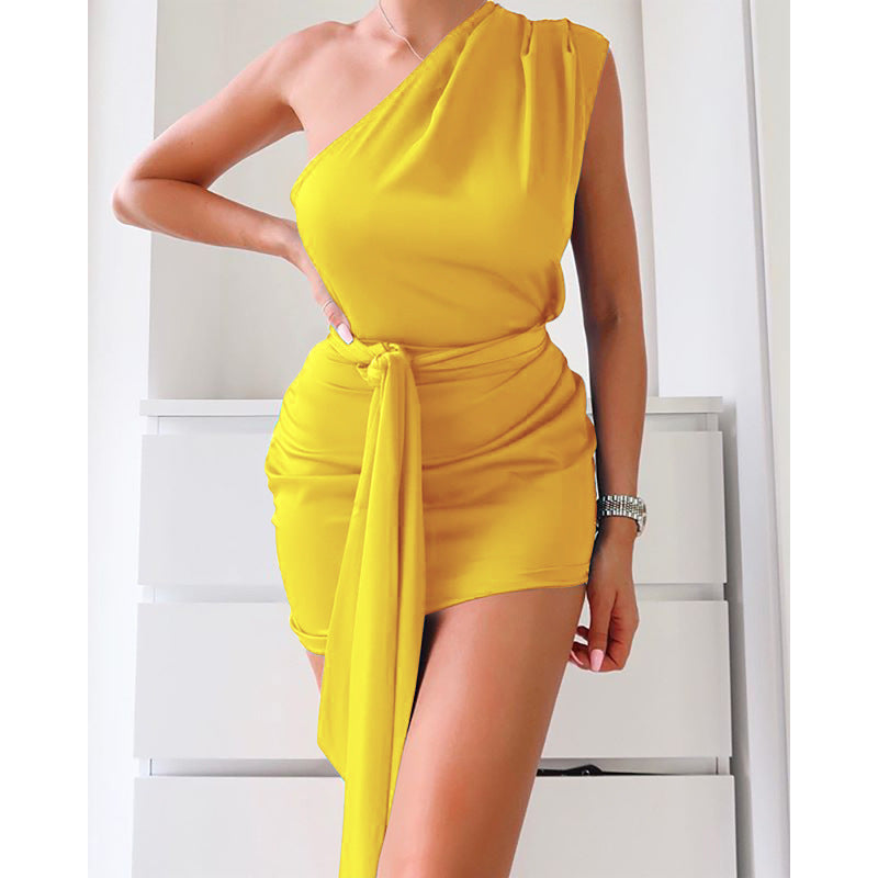 Sophisticated Single-Shoulder Dress