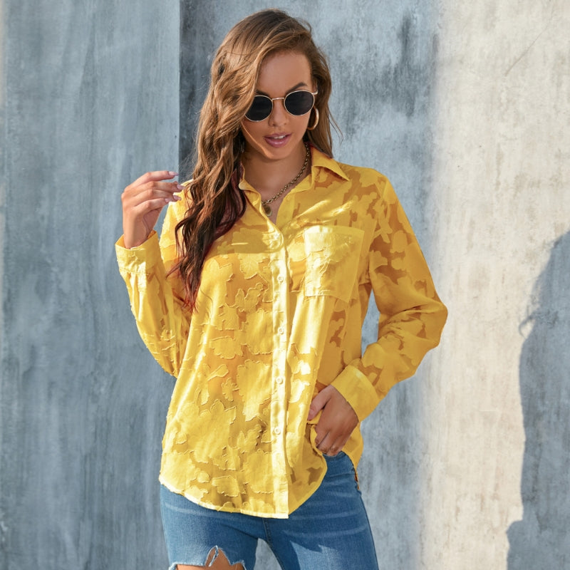 Stylish Casual Chiffon Women's Shirts