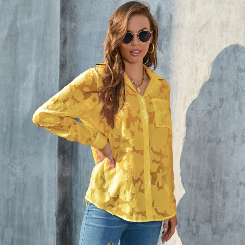 Stylish Casual Chiffon Women's Shirts