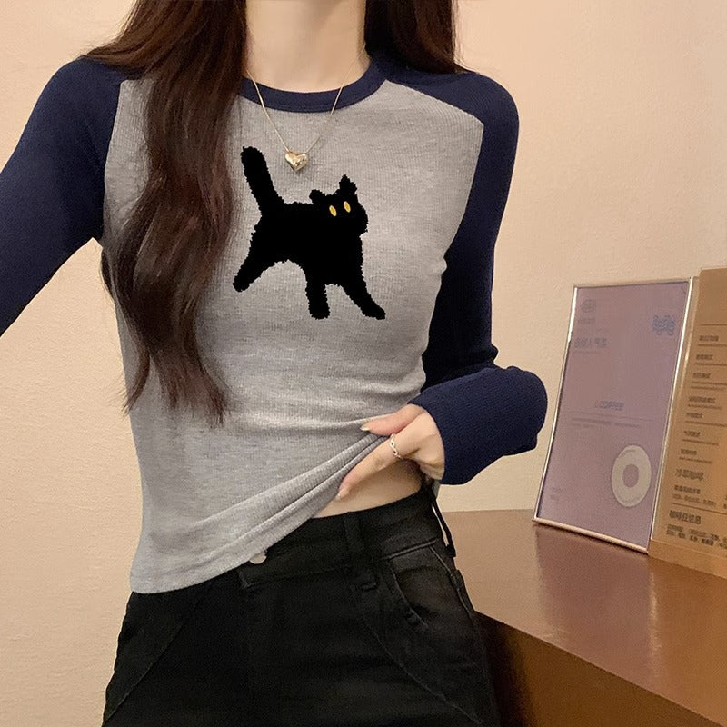 Casual Kitty Long-Sleeve Tee