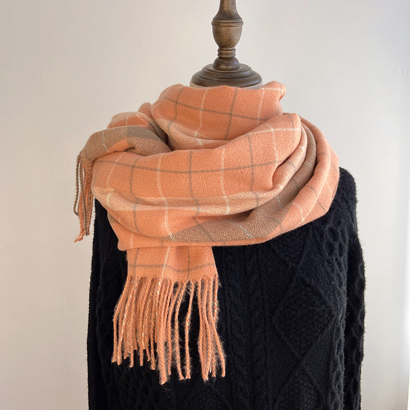 Autumn Chic Plaid Scarf Wrap