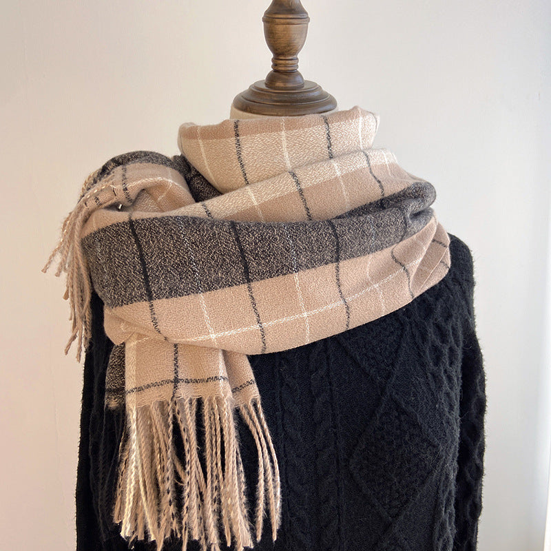 Autumn Chic Plaid Scarf Wrap