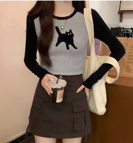 Casual Kitty Long-Sleeve Tee