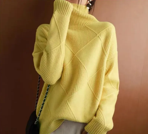 Elegant Turtleneck Knit Sweater