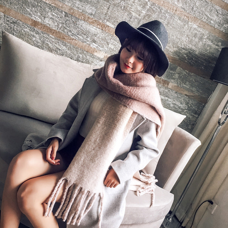 Elegant Color-Block Shawl