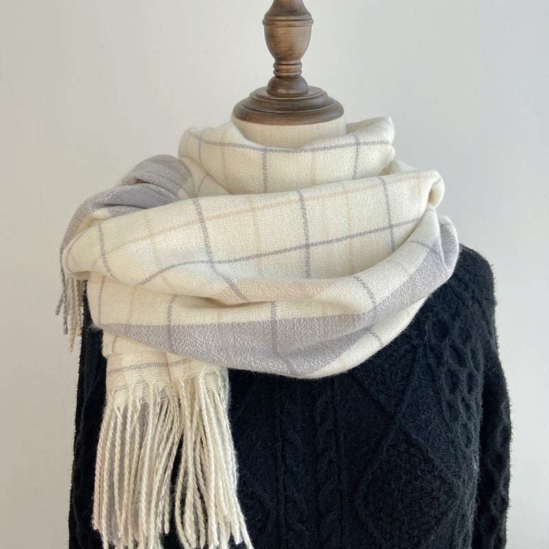 Autumn Chic Plaid Scarf Wrap