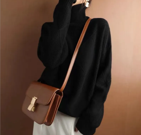 Elegant Turtleneck Knit Sweater
