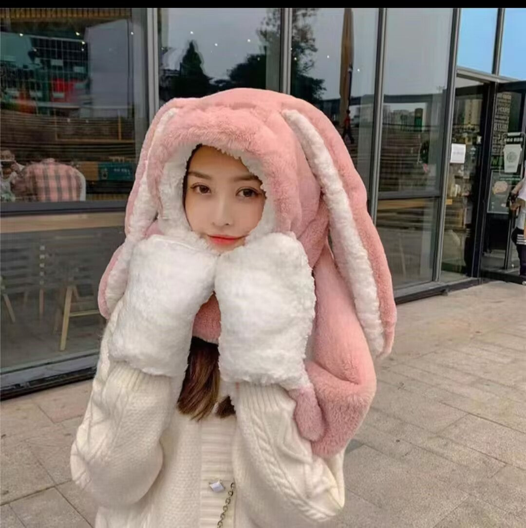 Plush Bunny Winter Accessory Set