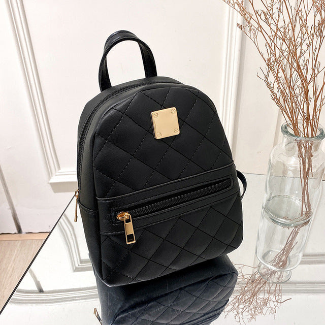Chic Embroidered Mini Backpack