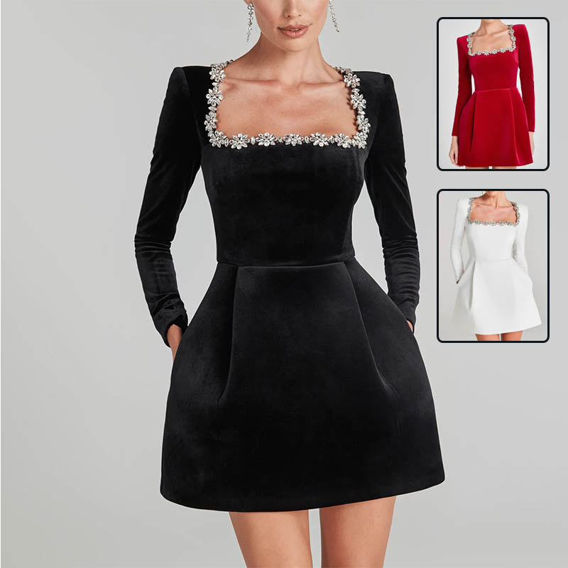 Floral Elegance Sparkle Dress
