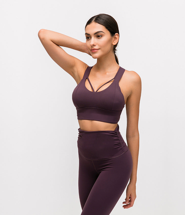 Luxury Women's Cross-Back Fitness Bra