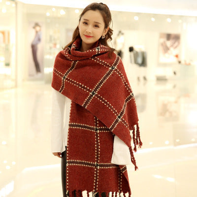 Trendy Tassel Faux Rabbit Scarf - Colorful & Cozy