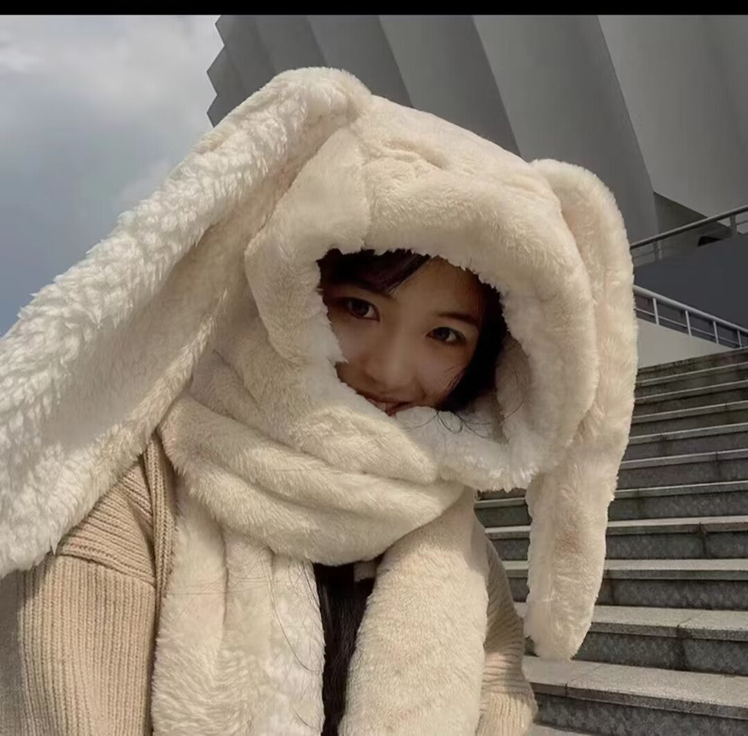 Plush Bunny Winter Accessory Set