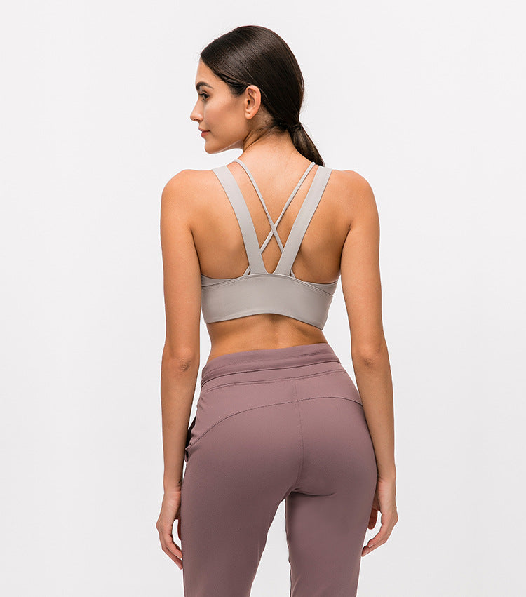 Luxury Women's Cross-Back Fitness Bra